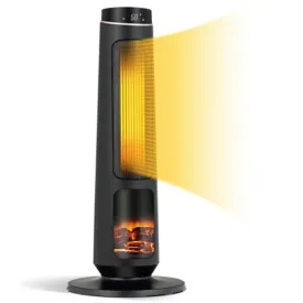 1500W PTC Fast Heating Space Heater for Indoor Use-Black