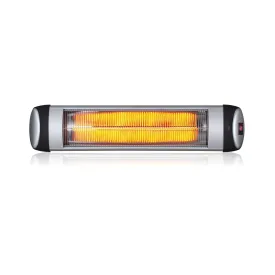 2000W Infrared Patio Heater, IP34 Wall Mounted Electric Heater With Quartz Tube, 3 Heat Settings 750W, 1500W and 2000W with LED Display, Ideal for Terrace, Garden, Patio, Balcony