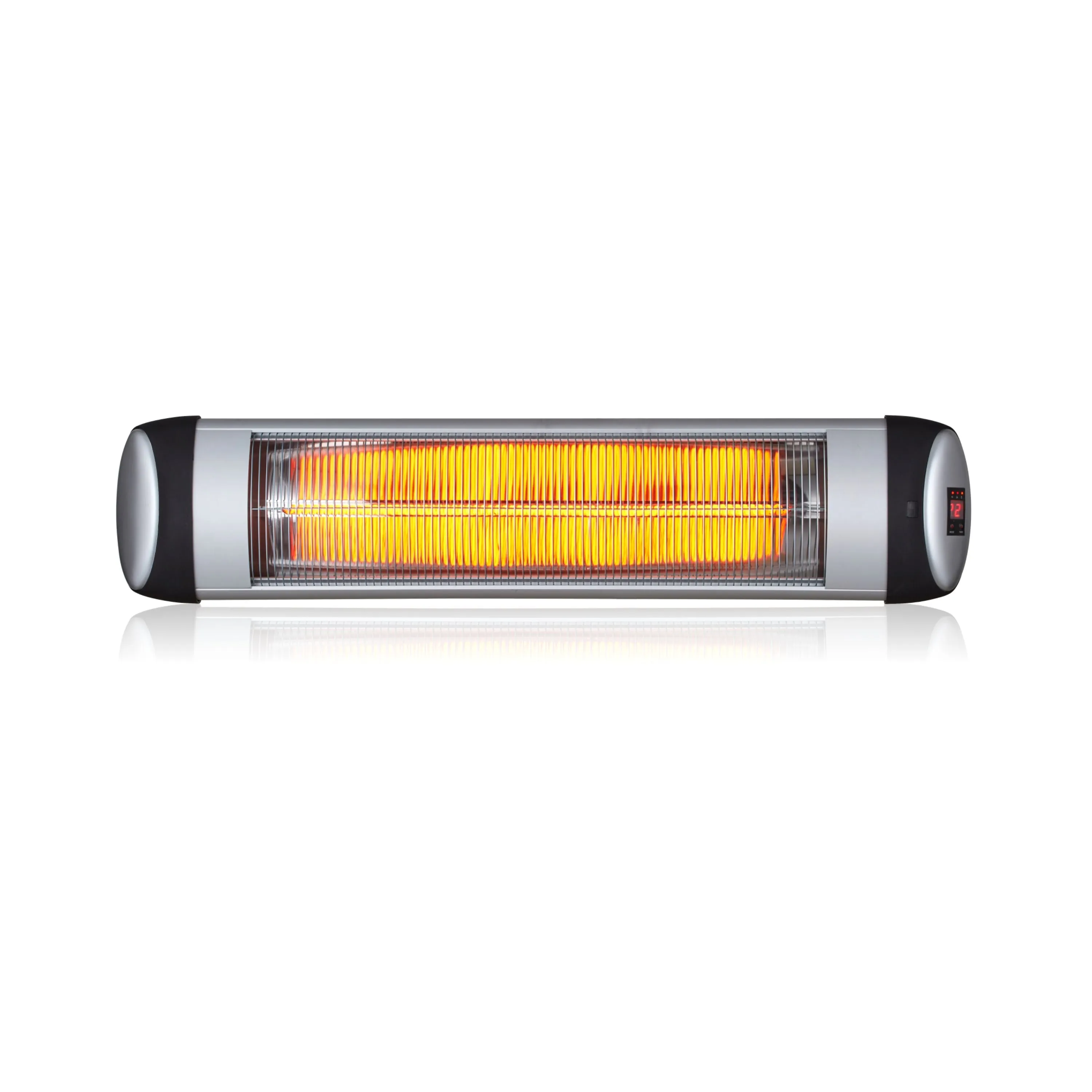 2000W Infrared Patio Heater, IP34 Wall Mounted Electric Heater With Quartz Tube, 3 Heat Settings 750W, 1500W and 2000W with LED Display, Ideal for Terrace, Garden, Patio, Balcony