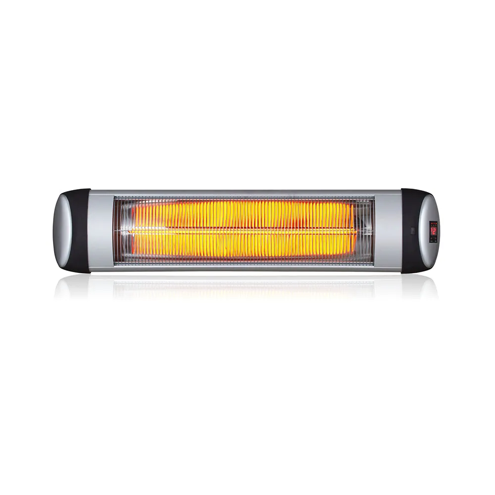 3000W IP34 Infrared Patio Heater - Wall Mounted Electric Heater With Quartz Tube, 3 Heat Settings, LED Display