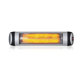 3000W IP34 Infrared Patio Heater - Wall Mounted Electric Heater With Quartz Tube, 3 Heat Settings, LED Display