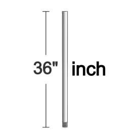 36" White Ceiling Fan Downrod