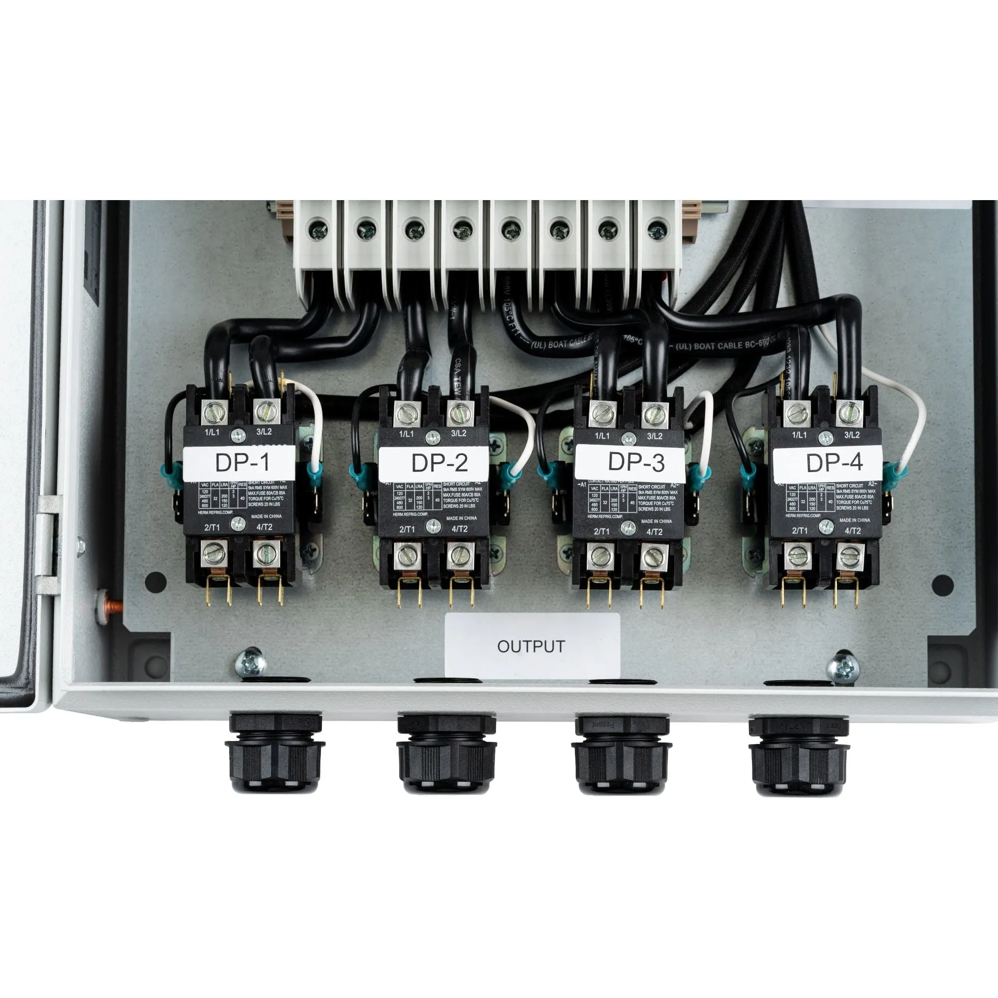 4 Zone 240V to 480V Contactor Box