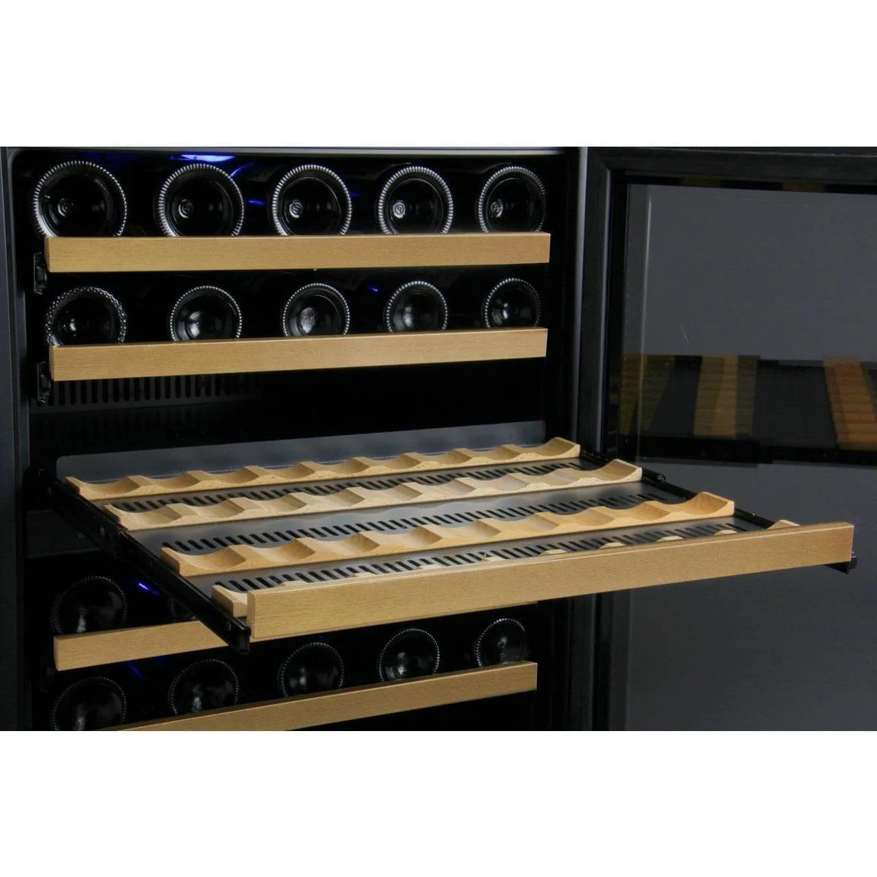 Allavino FlexCount 56 Bottle Dual Zone Black Right Hinge Wine Fridge VSWR56-2BWRN