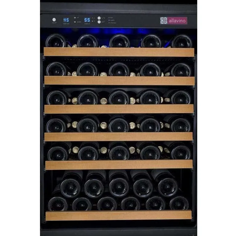 Allavino FlexCount 56 Bottle Single Zone Black Left Hinge Wine Fridge VSWR56-1BWLN