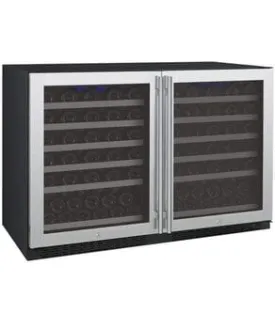 Allavino FlexCount II Tru-Vino 112 Bottle Dual Zone Stainless Steel Wine Fridge 2X-VSWR56-1S20
