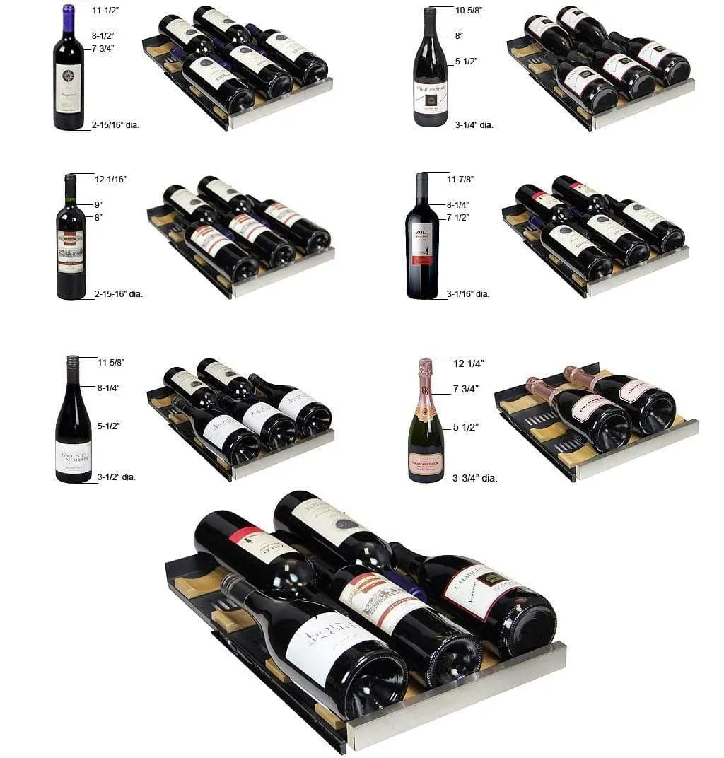 Allavino FlexCount II Tru-Vino 2.3 Amps 30 Bottle/88 Can Dual Zone Beverage/Wine Fridge 3Z-VSWB15-2S20