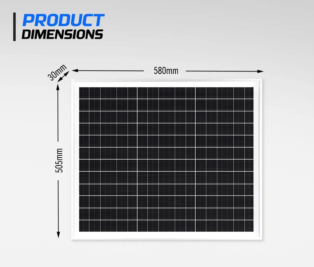 Atem Power 60W Solar Panel 12V Mono Generator Caravan Camping Battery Charging