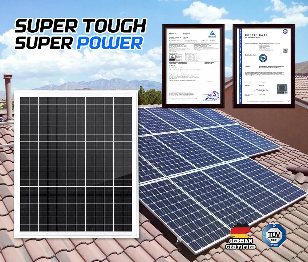 Atem Power 60W Solar Panel 12V Mono Generator Caravan Camping Battery Charging