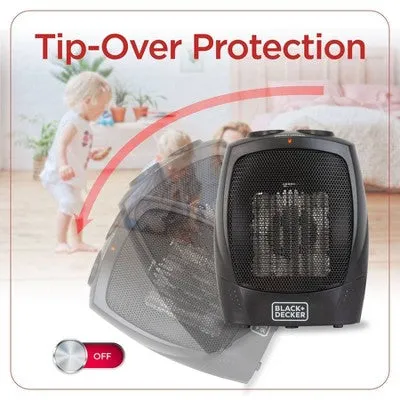 BLACK DECKER Personal Ceramic Indoor Heater Black