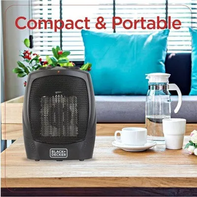 BLACK DECKER Personal Ceramic Indoor Heater Black