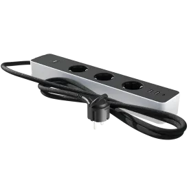 Calex Smart Power Strip - with Energy Meter - White and Black
