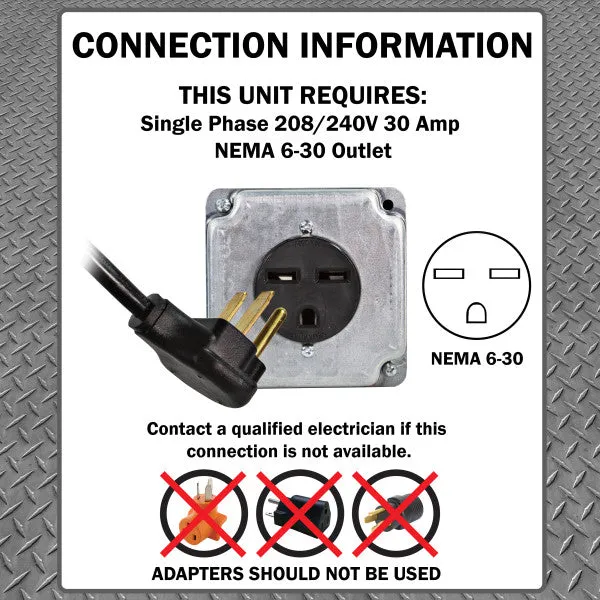 Comfort Zone Fan-Forced 5000-Watt, 240V Industrial Heater