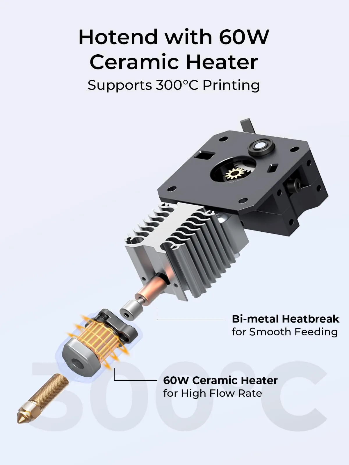 Creality Ender-3 V3 KE 3D Printer, 500 mm/s High-Speed Printing with Auto-Leveling, Sprite Direct Extruder Supports 300℃ Printing, Smooth Detail, 220×220×250 mm Print Volume