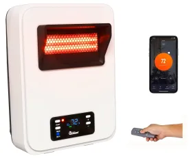 DR-908W - Infrared Heater with WiFi - Wall Heater - Electric Heaters for Indoor Use, Bedroom, Small Room,- Energy Saving 1500 Watt PTC Quartz Heater - Wall Mounted Radiant Heater