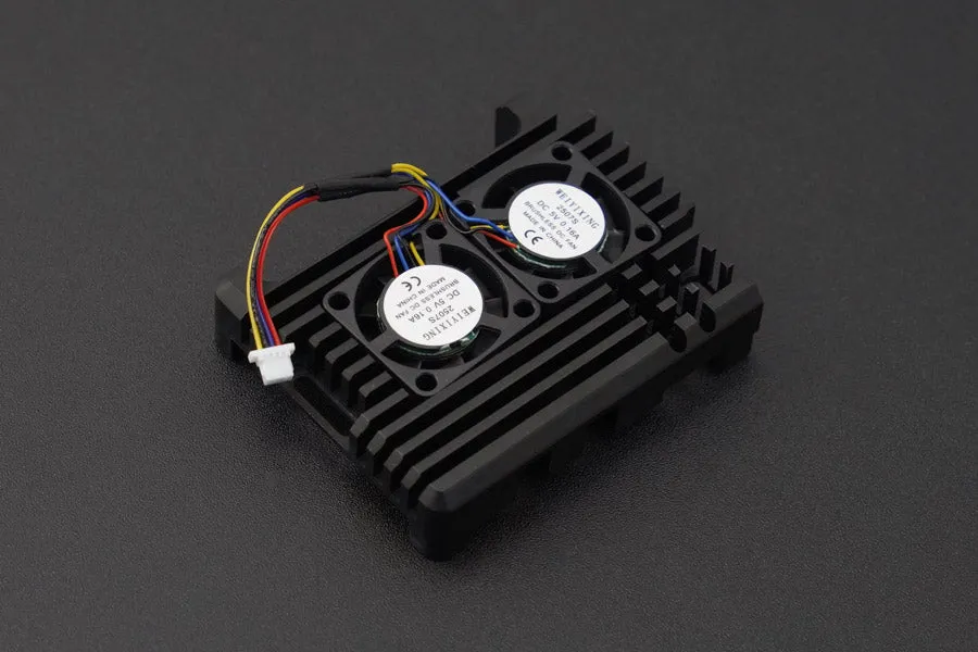 Dual Fans Metal Case for Raspberry Pi 5 Single Board Computer