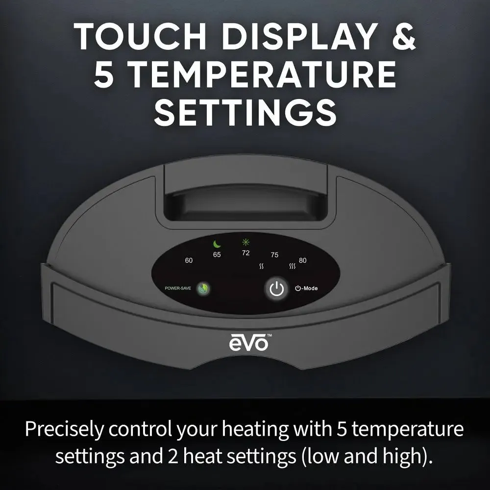 EVO Evolution Twin Ceramic Personal Space Small Portable Heater