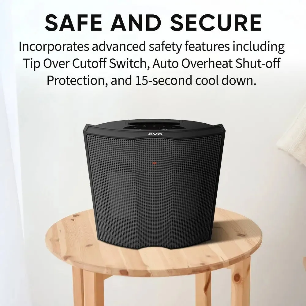 EVO Evolution Twin Ceramic Personal Space Small Portable Heater