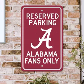 Fanmats Alabama Crimson Tide Team Color Reserved Parking Sign Décor 18" X 11.5" Lightweight
