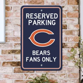 Fanmats Chicago Bears Team Color Reserved Parking Sign Décor 18" X 11.5" Lightweight