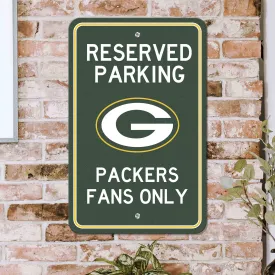 Fanmats Green Bay Packers Team Color Reserved Parking Sign Décor 18" X 11.5" Lightweight