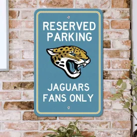 Fanmats Jacksonville Jaguars Team Color Reserved Parking Sign Décor 18" X 11.5" Lightweight