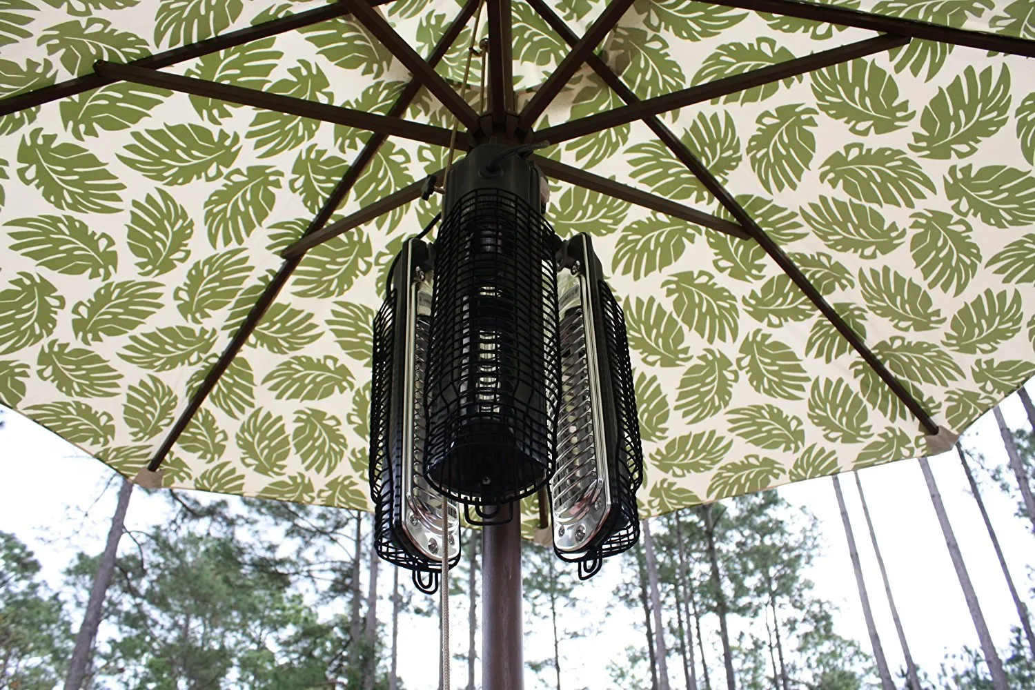 Fire Sense Indoor/Outdoor Infrared Heater with Patio Umbrella Pole Attachment