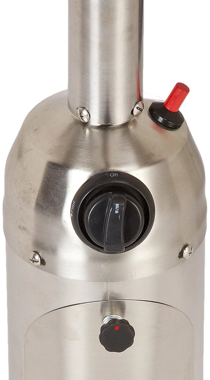 Fire Sense Propane Table Top Patio Heater, Stainless Steel