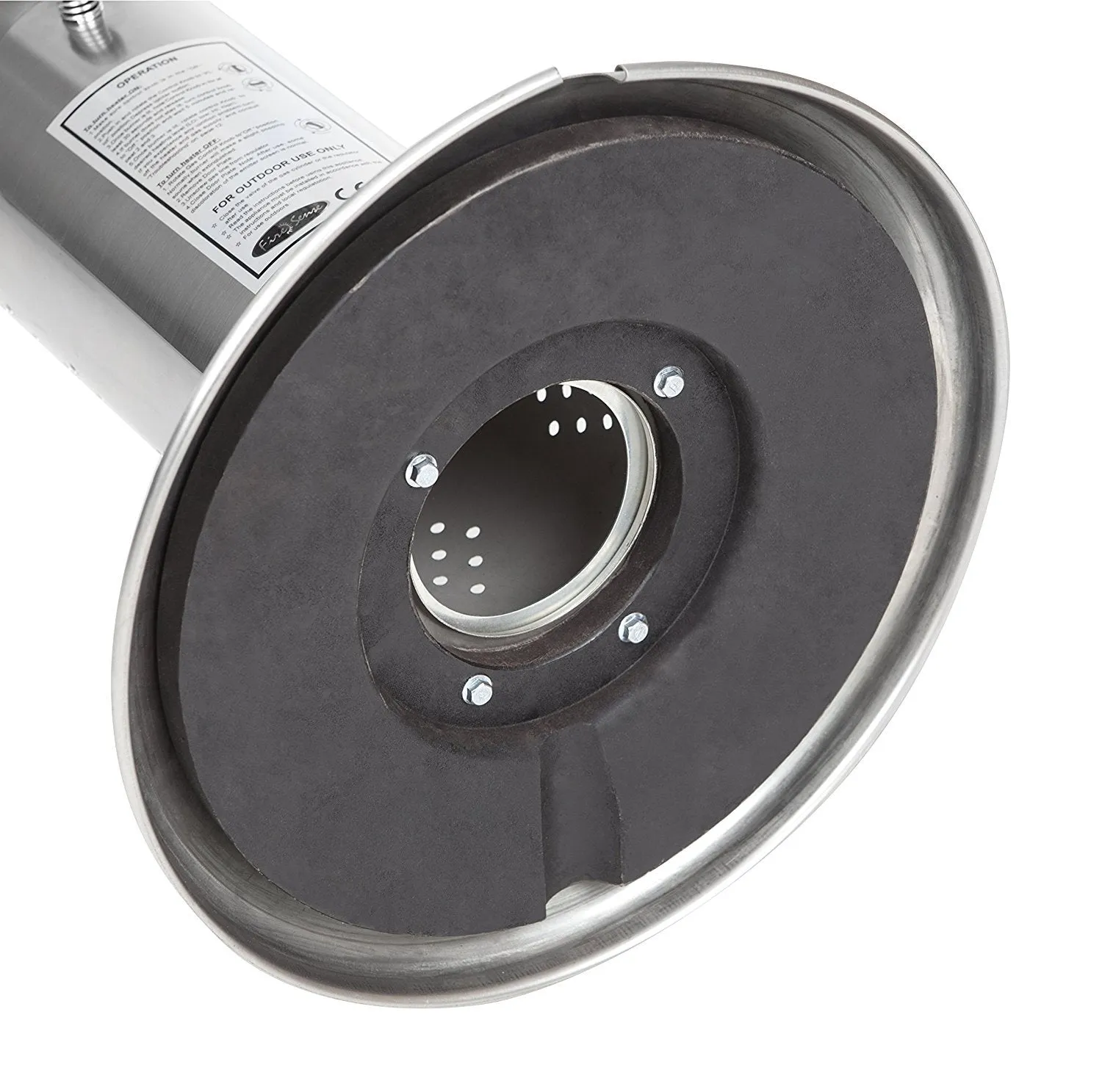 Fire Sense Propane Table Top Patio Heater, Stainless Steel