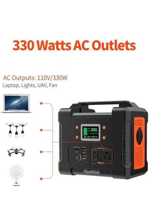 FlashFish E300 330W Portable Power Station