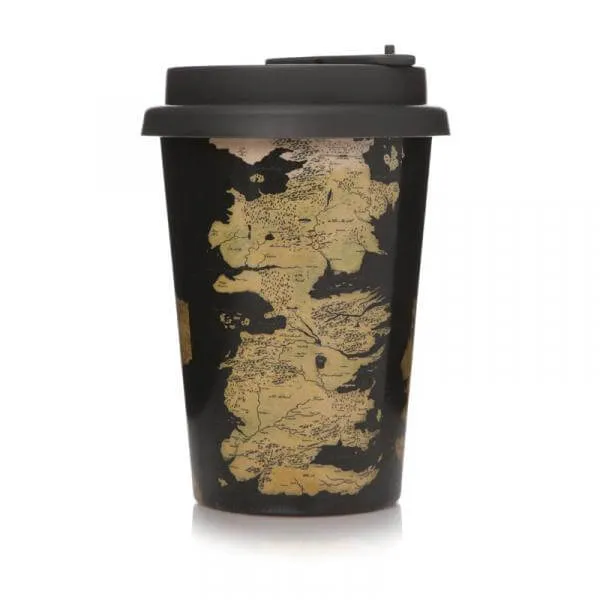 Game of Thrones map on a travel mug