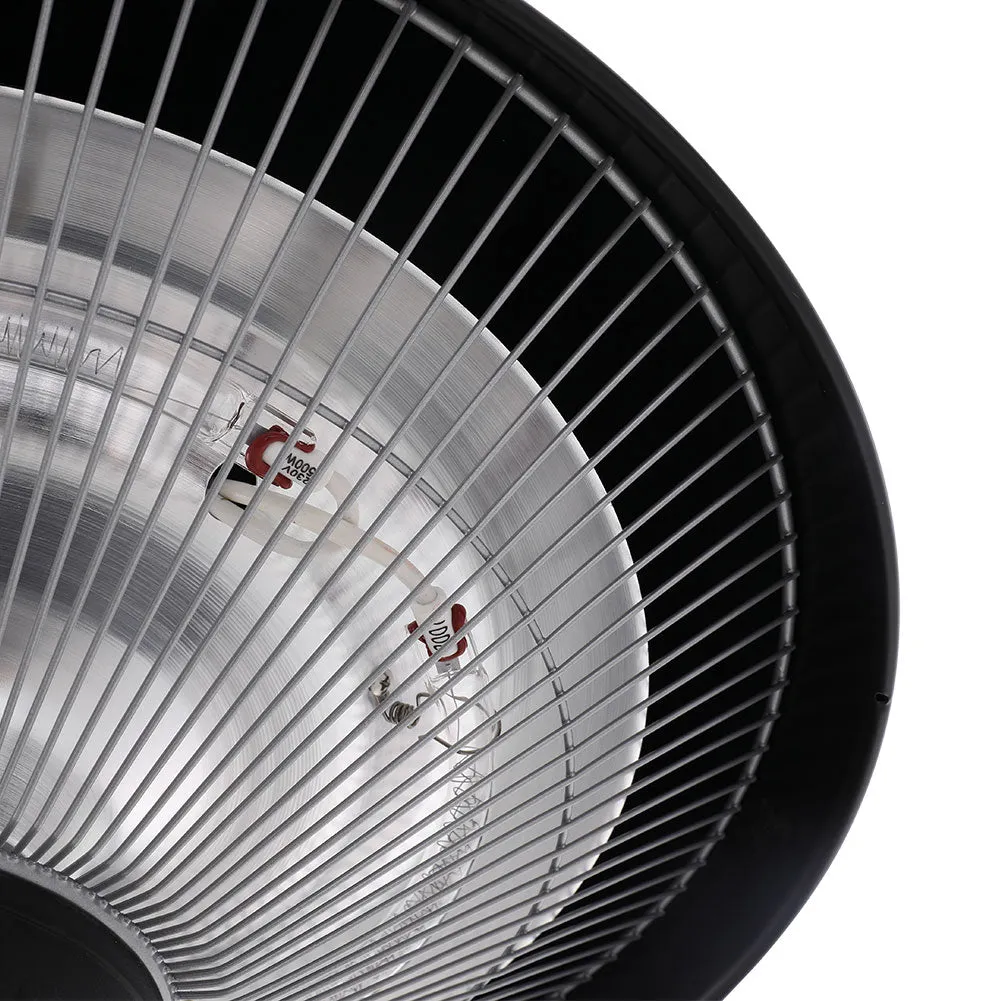 Garden Ceiling Heater Black Hanging Electric Patio Heater with Pull Rope Switch