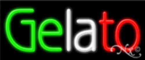 Gelato Handcrafted Energy Efficient Real Glasstube Neon Sign