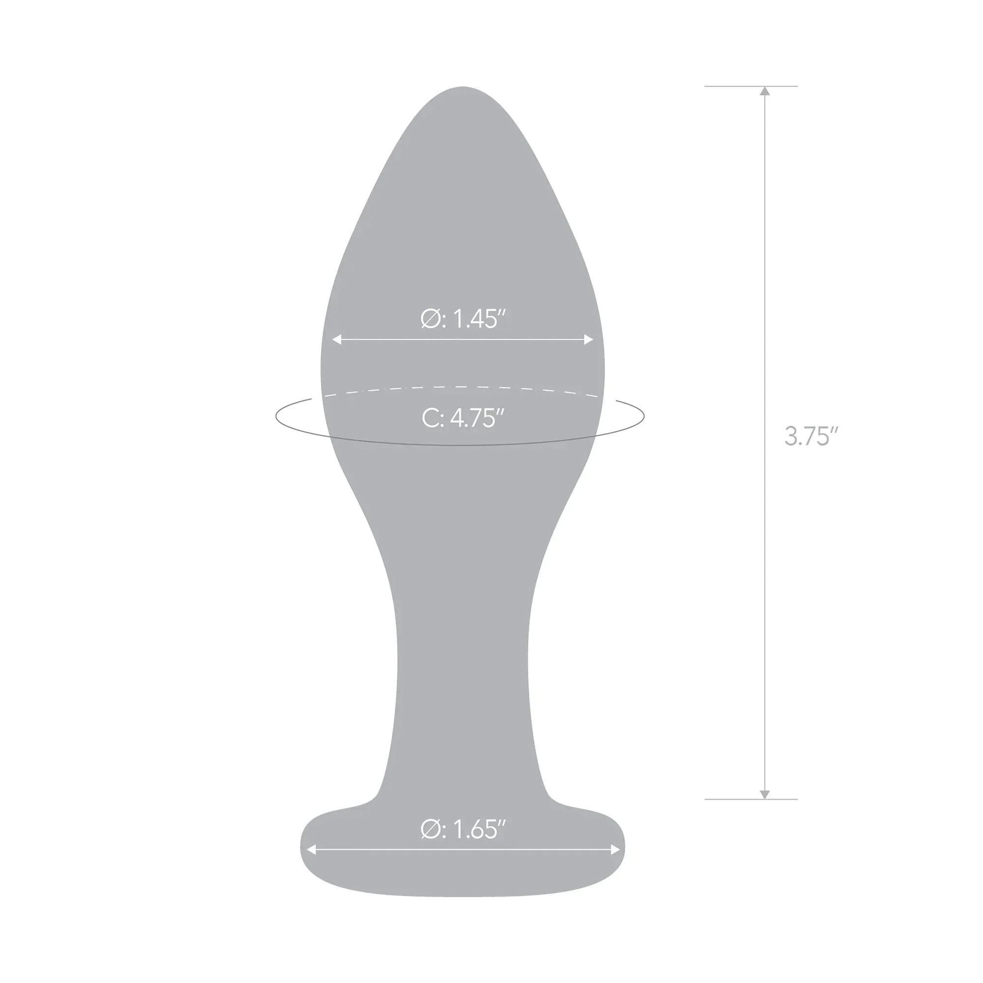 Gläs 4" Classic Glass Butt Plug
