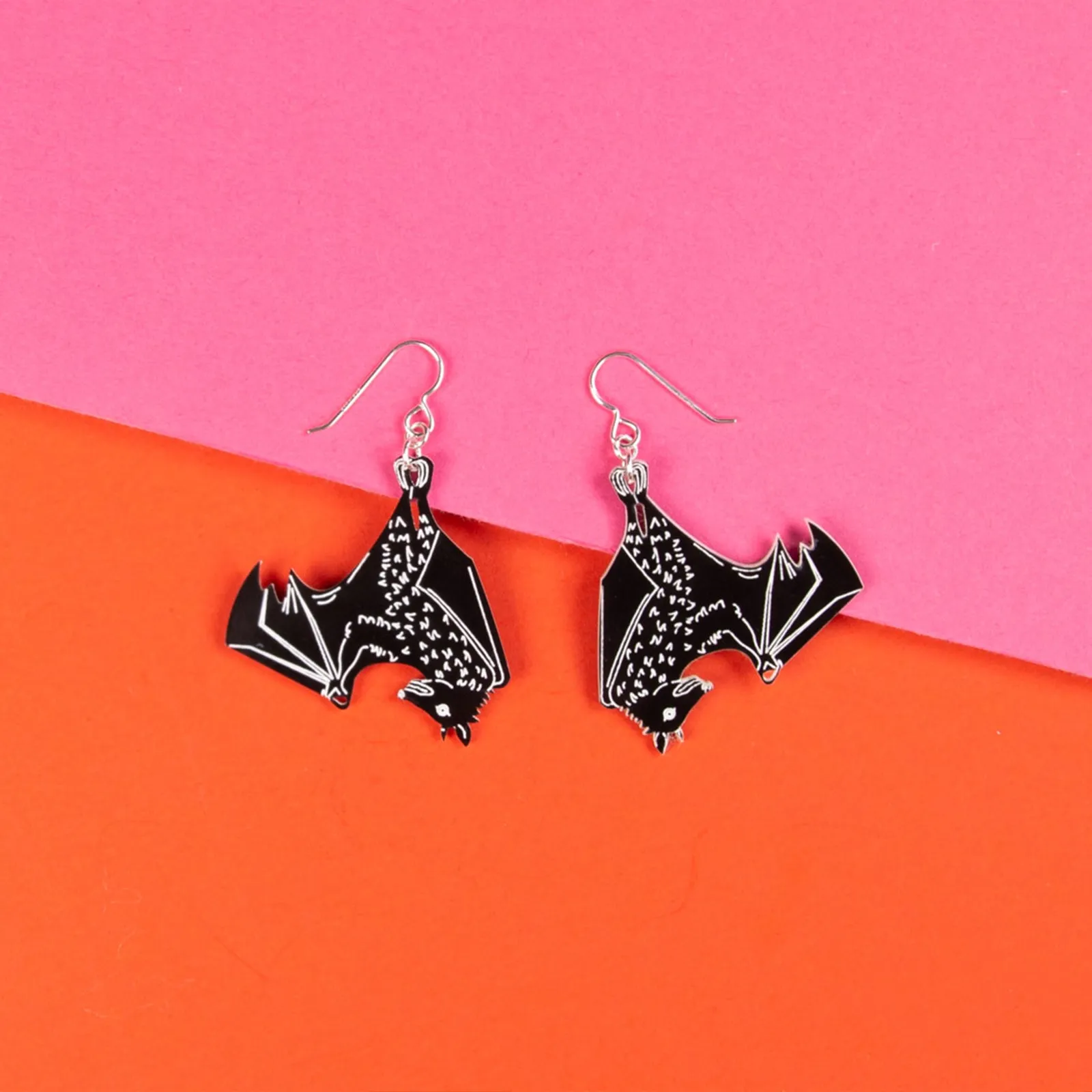 Hanging Bat Earrings