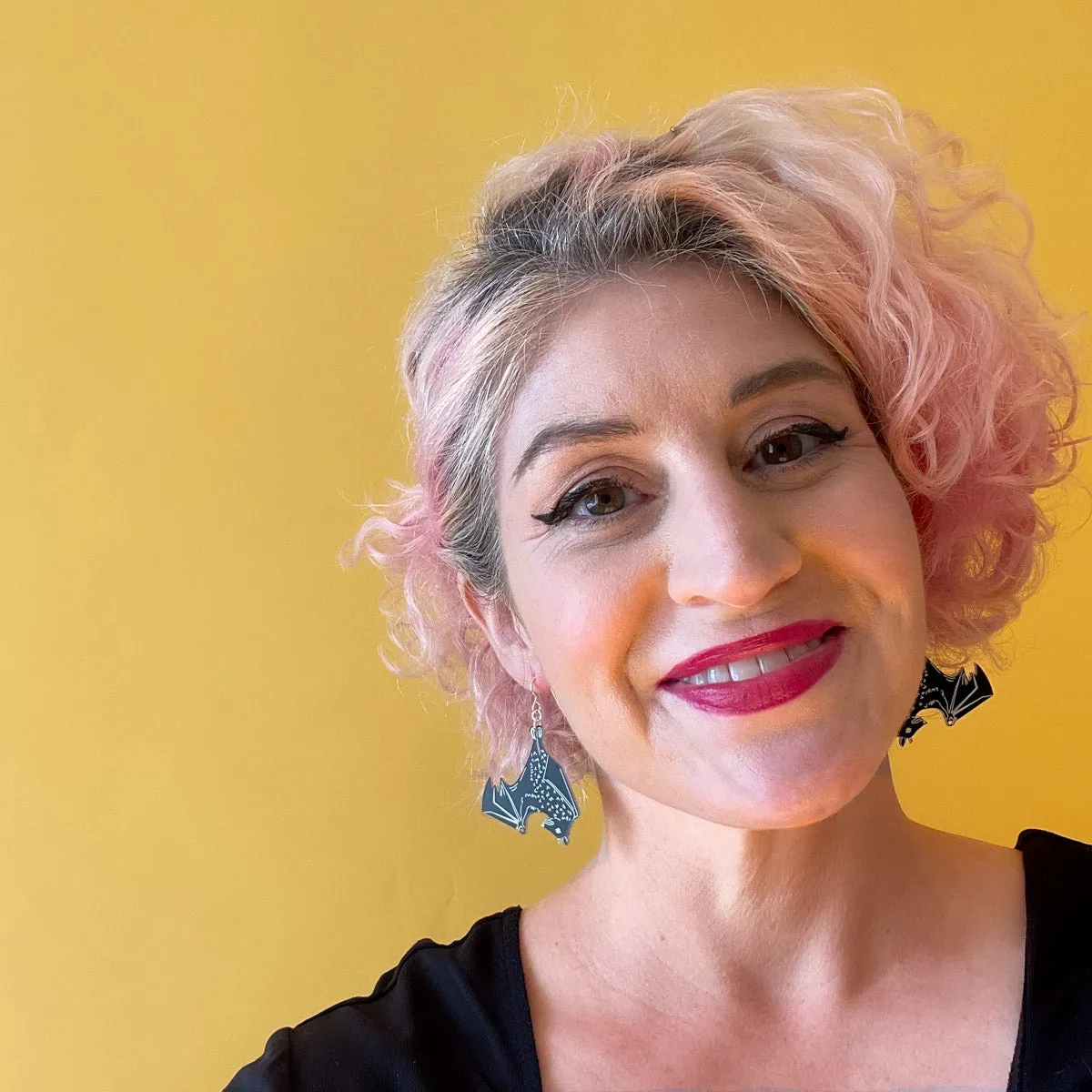 Hanging Bat Earrings