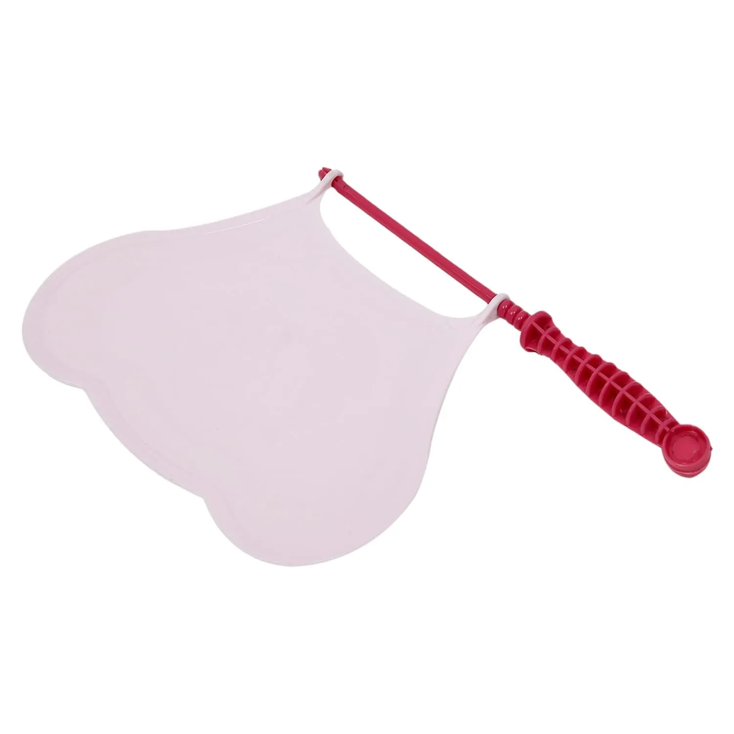 Heart Home Hand Fan | Plastic Hath Pankha | Hand Fan for Summer | Beejna for Natural Air | Caty Fan | Useful for Travel | Hand Fan for Cool Air | Pack of 2 | Pink