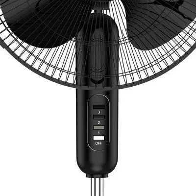 Holmes 16" Oscillating 3 Speed Manual Stand Fan Black
