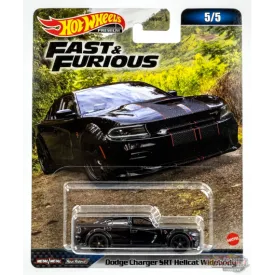 Hot Wheels Premium Fast & Furious Vehicle 5/5 Dodge Charger Srt Hellcat Widebody
