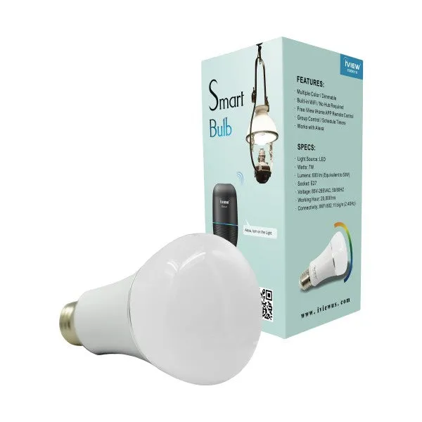 ISB610 7W 600 lumens E26 Smart Multi-Color LED WiFi Light Bulb Works with Alexa and Google Assistant