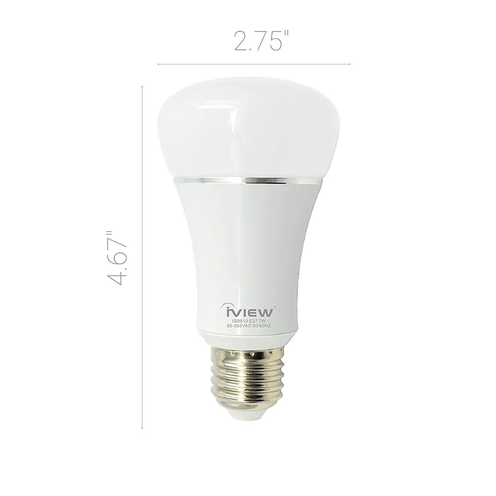 ISB610 7W 600 lumens E26 Smart Multi-Color LED WiFi Light Bulb Works with Alexa and Google Assistant