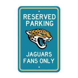 Jacksonville Jaguars Team Color Reserved Parking Sign Décor 18in. X 11.5in. Lightweight