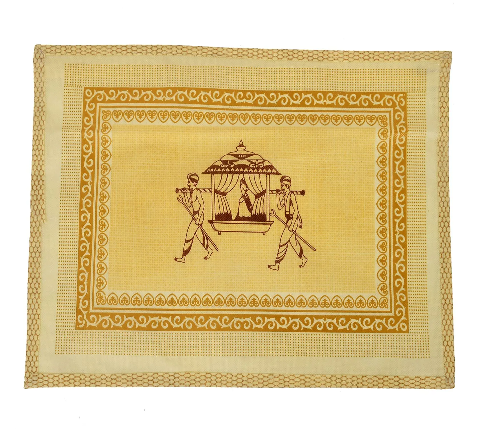 Kuber Industries Clothes Organizer For Wardrobe (Pack of 6) - Single Storage Organizer For Saree | Salwar | Lehenga | Clothes - Dress Organizer For Wardrobe - Single Saree Covers With Zip (Gold)