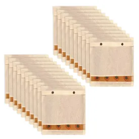Kuber Industries Saree Bags | Clothes Bags for Storage | Cotton Wardrobe Organizer | Mesh Window Cloth Storage Bags Set | Single Packing Saree Cover with Button | Pack of 20 | Cream