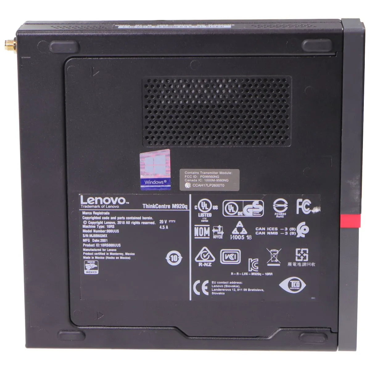 Lenovo Thinkcentre M920Q Desktop 000QUS i7-8700T / 256GB / 8GB RAM / 10 Pro