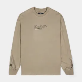 Los Angeles Dodgers Wingspan Mens Long Sleeve Shirt (Beige)