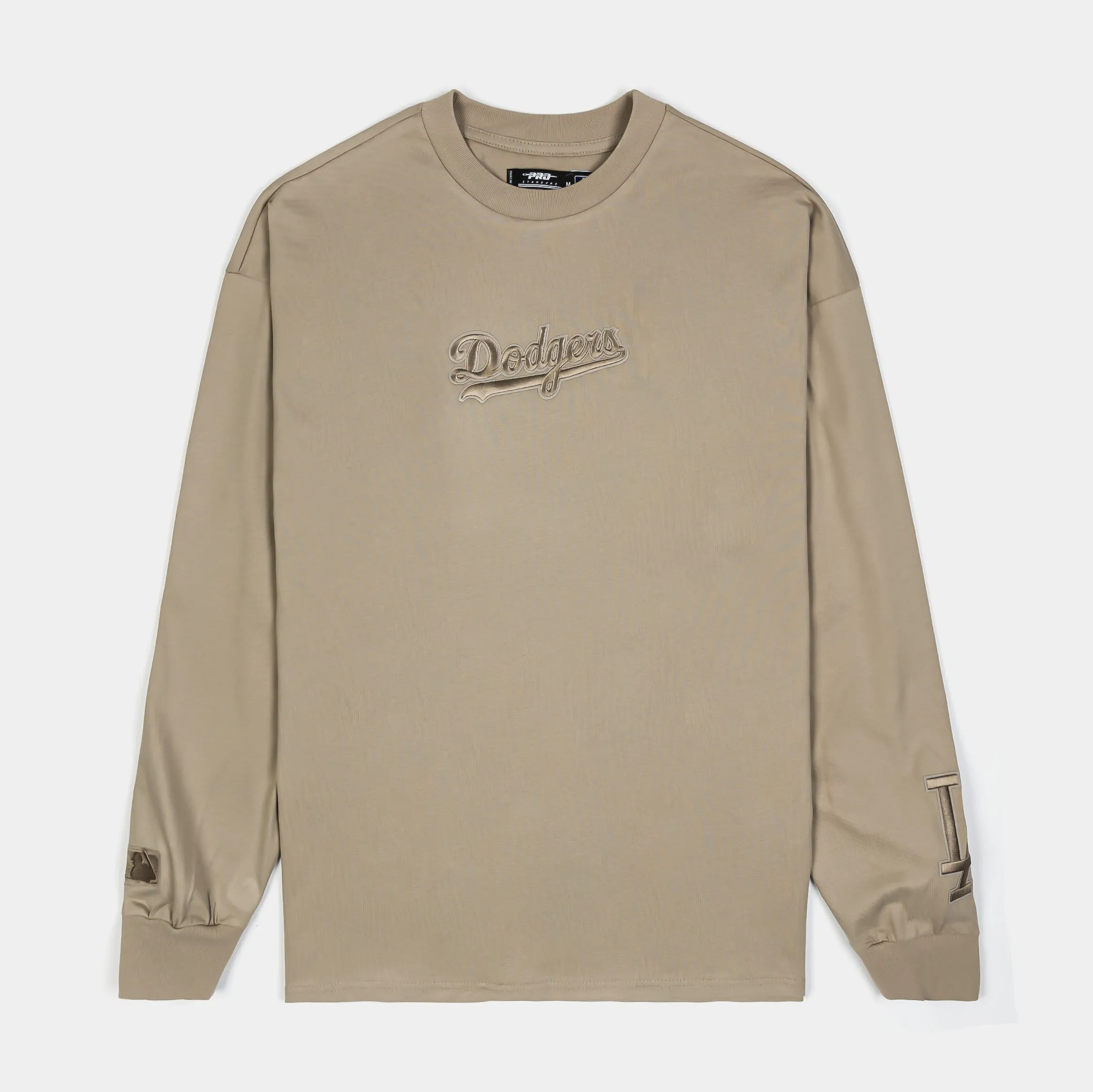 Los Angeles Dodgers Wingspan Mens Long Sleeve Shirt (Beige)