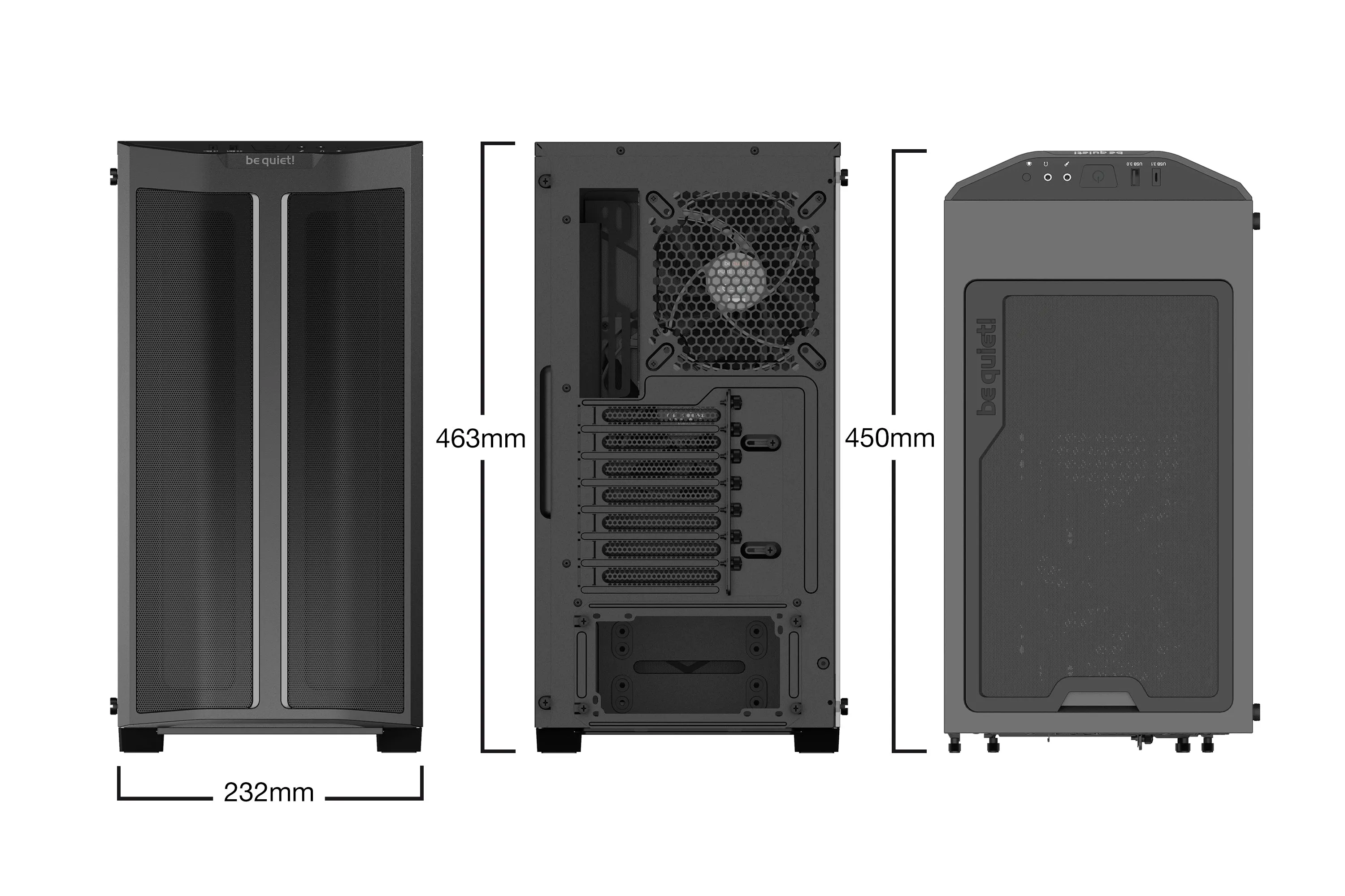 Midi Be Quiet! Pure Base 500Dx Black