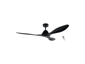 Nevis  ABS Indoor/Outdoor Ceiling Fan With Remote Control Black/no light