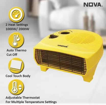 Nova ISI Mark NH 1234 Ultra Silent Fan Room Heater